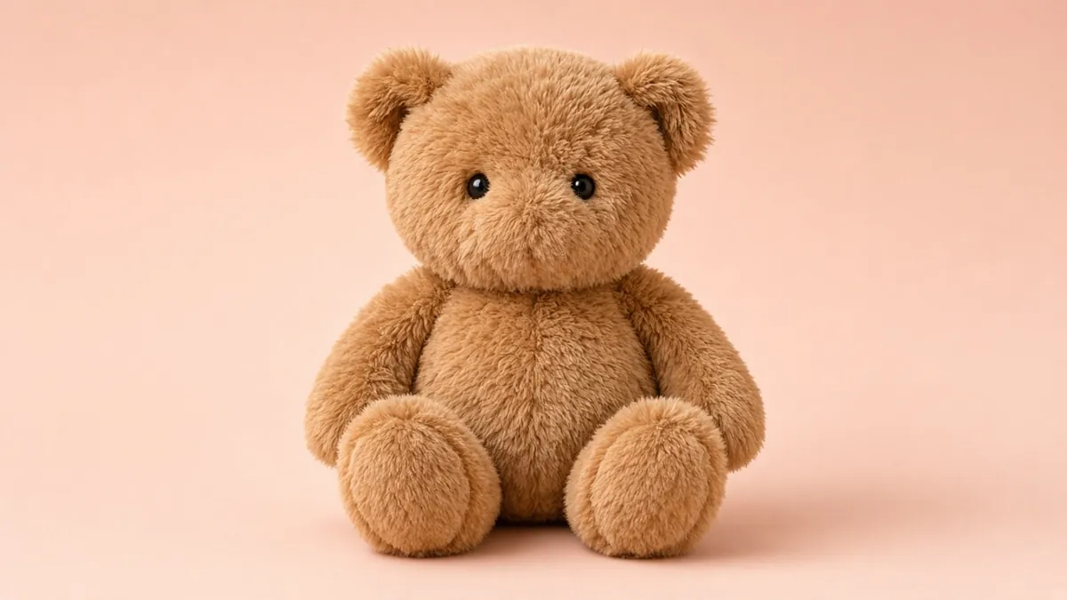 Soft plush teddy bear toy (illustration)